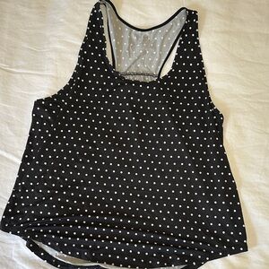 Kate Spade Black Tank Top with White Dots